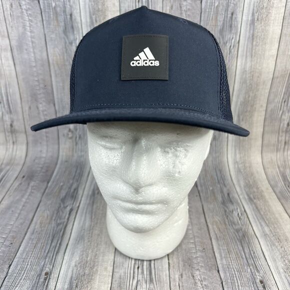 Adidas Original Snapback Trucker Hat Adjustable Cap  Blue OSFM NWT - Picture 1 of 8